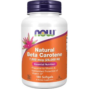Now Foods Beta Carotene (Natural) - 180 Softgels