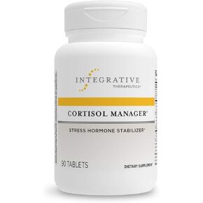 العلاجات التكاملية - مدير الكورتيزول - ملحق مع Ashwagandha و L -theanine - يدعم الاسترخاء والهدوء* - 30 قرصًا