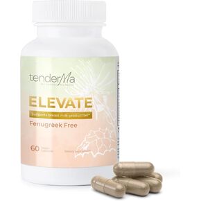 Elevate Lactation Supplement – Fenugreek-Based Breastfeeding Support with Organic Fennel, Alfalfa & Blessed Thistle – 60 Vegan Capsules