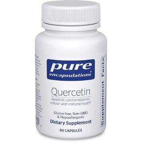 Pure Encapsulations Quercetin - 500 mg - Immune Support, Cellular Health & Heart Health - Antioxidant Supplement - Gluten Free & Non-GMO - 120 Capsules