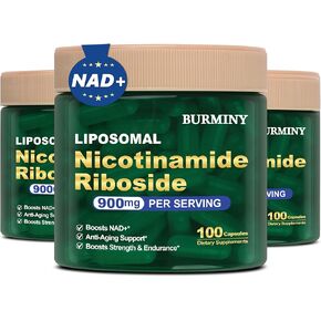 ملحق NAD ، NAD NICOTINAMIDE RIBOSIDE RESVERATROL 900MG ، مكملات NAD Liposomal للنساء والرجل ، بديل NMN Purity NMN لمكافحة الشيخوخة ، والطاقة ، التركيز - 100 كبسولة