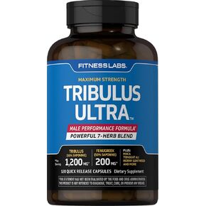 لياقة مختبرات تريبولوس terrestris للرجال | 120 كبسولات | 7-HERB مزيج مع Fenugreek و Maca Extract | غير الكائنات المعدلة وراثيا وخالية من الغلوتين