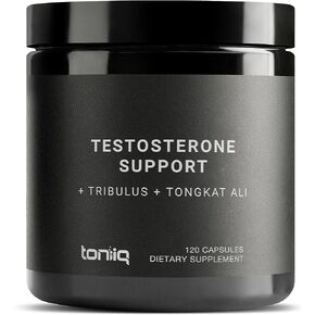 Elite T Formula - Ultra High Potency 200:1 Tongkat Ali, 30:1 Fadogia & 25% Withanolides Ashwagandha - Tribulus with 95% Saponins, Zinc, Boron & Copper - Third-Party Lab Tested - 120 Capsules