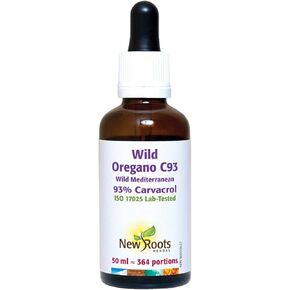 جذور جديدة | قطرات زيت أوريجانو البرية ، C93 | 93 ٪ Carvacrol (1 fl Oz) مقارنة مع العضوية | مختارة يدويًا سائل زيت أوريجانو غير المعدلة وراثيا ، نباتي ، خالية من الغلوتين