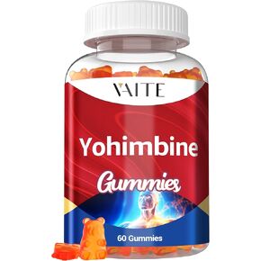Yohimbine HCl Gummy 15mg - Sugar-Free, Non-GMO Energy & Endurance Support for Men and Women, Antioxidants, Yohimbe Bark Extract, Improve Performance - Supports Energy Production - 60 Gummies