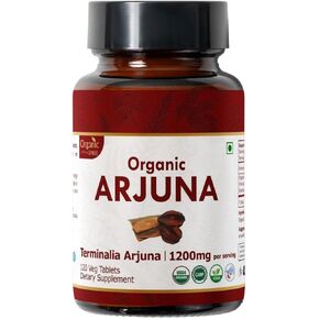 ARJUNA 120 Tablets | Terminalia Arjuna (Arjuna) | USDA Organic Certified | Organic and Natural 120tab