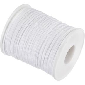 Meccanixity شمعة مضفر Wick Cotton 45 Ply 200 Ft طولها 2.7 ملم واسعة ل DIY