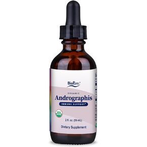 Biopure Andrographis - مستخلص الأعشاب العضوية من Andrographis paniculata مع Andrographolides لنظام المناعة ، وصحة الكبد ، ودعم الجهاز التنفسي ، وتوازن الميكروبيوم ، والعافية الشاملة - 2 أوقية