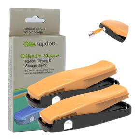 إبرة clipper لحقنة الأنسولين ، حاوية الأدوات الحادة المحمولة للتخلص من الأدوات الحادة ، متوافقة مع إبرة 28-32GA المحقنة ، والمنزل المناسب والسفر (1 ، الأزرق)