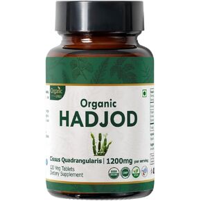HADJOD - CISSUS 120 Tablets | Cissus Quadrangularis (Hadjod) | USDA Organic Certified | Organic and Natural 120tab
