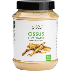 Bixa النباتية الأثرفيدا العشبية الطبيعية المكملات cissus مسحوق (cissus quadrangularis/hadjod) | يدعم صحة العظام والغضاريف | ملحق عشبي طبيعي (16 أونصة (حزمة 1))