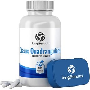 Cissus Quadrangularis 1200mg - 180 Veggie Capsules - Natural Formula for General Wellness and Vitality