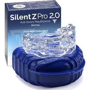 Silentzpro 2.0 - الولايات المتحدة الأمريكية المصممة مضاد الشخير لسان حال (الحجم: كبير) - واقي فم مضاد للشفقة - أجهزة شخير براءة اختراع محترفة - العلامة التجارية: Itus mouthguardz
