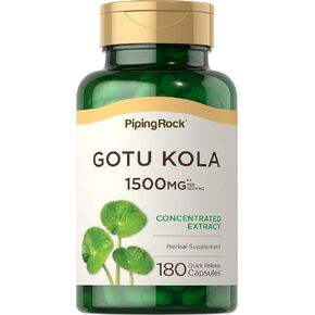 الأنابيب روك جوتو كولا كبسولات | 1500mg | 180 العد | مستخلص الأعشاب المركزة | ملحق غير محد gmo ، خالٍ من الغلوتين