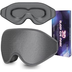 Sleep Mask 3D Eye Mask for Sleeping 100% Light Blocking Eye Covers with Adjustable Strap Night Blindfold for Women Memory Foam Pink