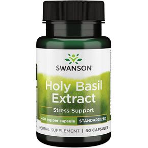 Swanson Holy Basil Extract (Tulsi) 400 Milligrams 60 Capsules