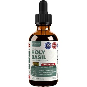 Rejuvica Health Active Holy Basil - Advanced Stress Support Supplement - Made with Holy Basil Leaves - Liquid Extract for Better Absorption