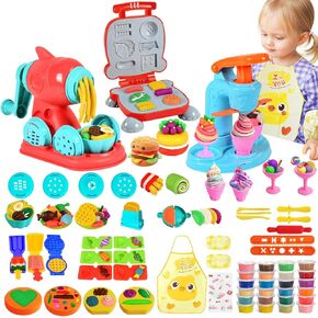 مجموعات PlayDough للأطفال الذين تتراوح أعمارهم بين 4 و 8 سنوات ، مجموعة إبداعات المطبخ المطبخ من الآيس كريم ، ألعاب اللعب ، والألعاب.