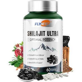 Shilajit للرجال نساء ، شيلاجيت مع حمض فولفيك و L-أرجينين الطبيعي ، Himalayan Shilajits للحصول على قوة إضافية ، القدرة على التحمل والمناعة ، غير المعدلة وراثيا ، صنع في الولايات المتحدة الأمريكية ، 60 كبسولة ، 1300 ملغ لكل وجبة