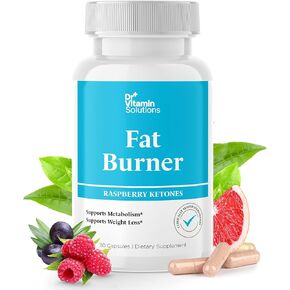 Fat Burner Raspberry Ketones with Green Tea & African Mango – Supports Weight Loss & Metabolism, Non-GMO, All-Natural Formula, 30 Capsules
