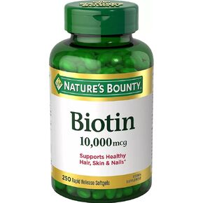 Nature's Bounty Biotin 10،000 MCG ، 250 repid refergel softgels