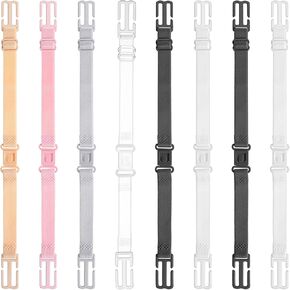 8PCS Women's Non-slip Elastic Bra Strap Holder for Slipping, Adjustable Bra Strap Holder Back - Conceal Straps Keep Bra Straps In Place