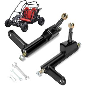 مجموعة المغزل اليمنى واليسرى مقاربة تتوافق مع Coleman KT196 GO KART 196CC 6.5HP CK196-T غاز مدعوم على الطريق 4 Wheeler Quad Cart لإكسسوارات التعليق مع أجزاء مفصل الكرة