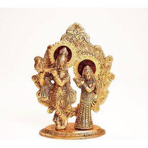 The Fine Living Co. Exquisite Gold Plated Pooja Thali - Decorative Serving Plate, Set of 1, for Hindu Rituals, Ceremonies, Puja, Diwali, Home Decor, Festive Celebrations