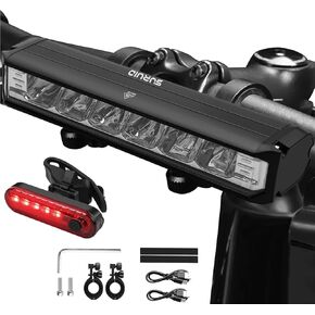 Super Bright LED Bike Light, USB Rechargeable Bicycle Headlight, Waterproof Bike Headlight, Waterproof Bike Headlight,Daytime Running Light,MTB Off-Road Cycling Commuting