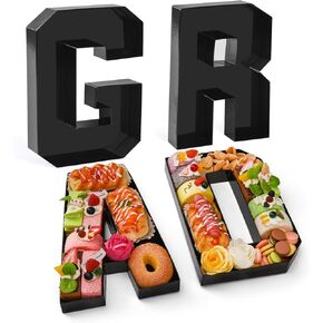 GRAD Set Cardboard Letter for Charcuterie 10.2'' Congrats Grad Fillable Tray Charcuterie Paper Box for Graduation Party Decorations Chocolate Candy Cupcake Container in Kuwait