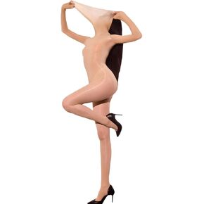 RUIBAVYA Body Stockings For Women Sexy Lingerie Bodysuit Oil Shiny Bodystocking Turtleneck Full Body Stocking