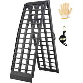 Fachnuo 10ft الدراجات النارية المنحدر الألمنيوم 1500 رطل السعة 1pc ، منحدر محمول محمول للخدمة الشاقة للبيك آب ، جزازة العشب ، ATVs ، UTVs ، عربة الجولف ، دراجة ترابية ، مقطورة ، الباب الخلفي 120 "ل x 18" W