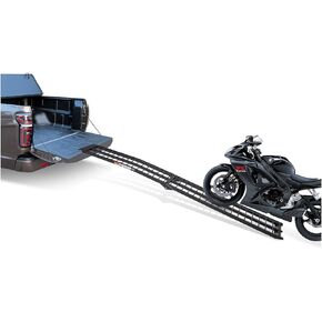 FACHNUO Aluminum Pickup Truck Ramp 10FT, Loading Ramps for Motorcycle, Lawn Mower, ATVs UTVs, Golf Cart, Lawn Mover, Folding Portable Shed Ramp 600 lbs Weight Capacity 1PC, 120" L x 12" W
