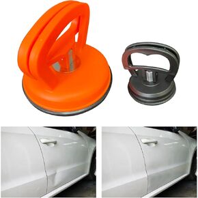 2 Pack Car Dent Puller Kit - Strong Suction Cup Dent Remover, Car Dent Removal Kit Dent Removal Tool and Dent Repair Kit for Car Body, Glass, Tile and Mirror (Orange,Black)