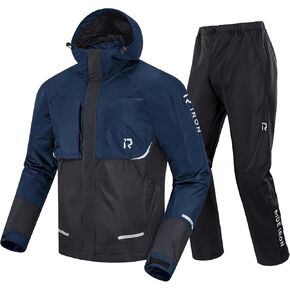 IRON JIA'S Motorcycle Rain Suit for Men/Women-Waterproof Lightweight Durable Rainwear Outdoor Gear for Fishing, Hiking