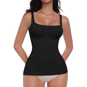 EUYZOU Womens Shapewear Tummy Control Seamless Square Neck Compression Tank Tops for Women Body Shaper Camisole Top