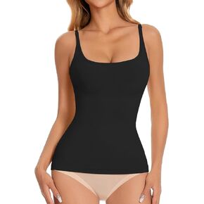 Tummy Control Shapewear Tank Tops for Women seamless Body Shaper Scoop Neck Compression Camisole Top