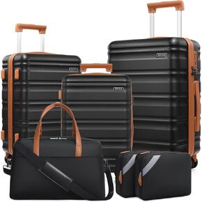 Suitcase Set 3 Piece, 20 IN Carry On Luggage with PC Hard Shell, TSA Lock Spinner Wheels Extension Handle Suitcase Set, Luggage With Fully Lined Interior