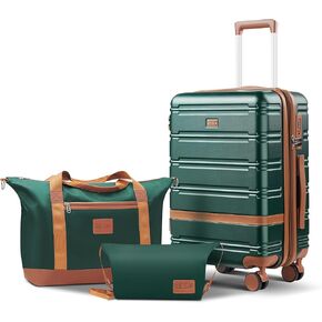 Luggage Sets 3 Piece, Suitcases with Wheels, Hardshell Suitcase Set, PC+ABS Carry on Luggage Set with TSA Lock, Travel Luggage (Pink)