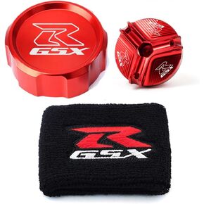 Mowok for Suzuki GSX-R GSXR 600 750 1000 GSX-R750 GSX-R600 GSX-R1000 غطاء حماية خزان الفرامل الأمامي للدراجة النارية (RED).
