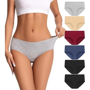 Womens Underwear Cotton Soft Hipster Full Coverage Ladies Stretch Panties (Regular & Plus Size)
