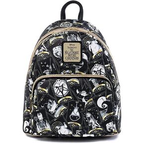 Loungefly x Disney Nightmare Before Christmas Tarot Card Allover Print Mini Backpack