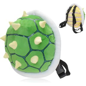 Green Backpack Ultra Yellow Spiked Turtle Shell Backpack Role Play Costume Accessory Prop Soft Stuffed Cartoon Toy 11.4 inch
