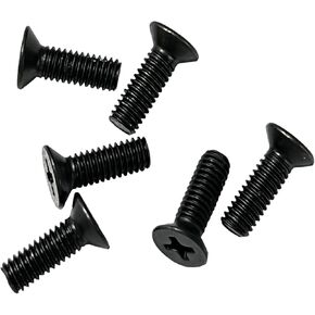Motorcycle Master Cylinder Front Brake Reservoir Cover Cap Screws Replacement M4x0.7x12mm Black 6-Pack