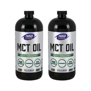 الآن أطعمة MCT OIL ، 32 أونصة (حزمة 2) (قد تختلف العبوة)
