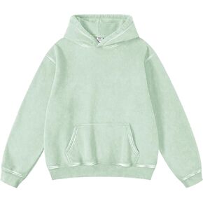 Dnzzs Acid Wash Hoodie for Womens Pullover Oversized Women's Fashion Hoodies & Sweatshirts Vintage Sweatshirt Heavyweight