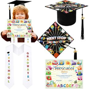 Jagely 3 PCS CARTAULE SET TRAGE TRADE CAP مع 2025 تخرج تاسيل سرق مع شهادات دبلوم محددة للطلاب يزود المعلمين هدايا التخرج