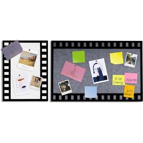 ​Set of 2 Felt Bulletin Board Tiles, Self Adhesive Felt Pin Board Wall Tiles for Photos, Pictures, Memos (Khaki, 23.6x15.7 + 15.7x11.8)