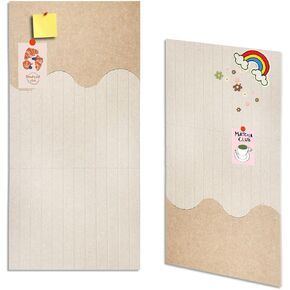 Large Cork Board Alternative Felt Wall Tiles Cork Boards for Walls Suitable for Kindergarten Background Wall/Bulletin Board/Children's Room Decoration (Big Brown)