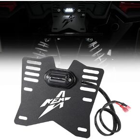 Kemimoto No Drill ATV UTV Plate Plate مع ضوء ، مشبك جبل Mount Aluminium ترقية قوس لوحة ترخيص مضاءة متوافقة مع Talon Sportsman Can Am X3 Polaris Ranger RZR Golf Carts